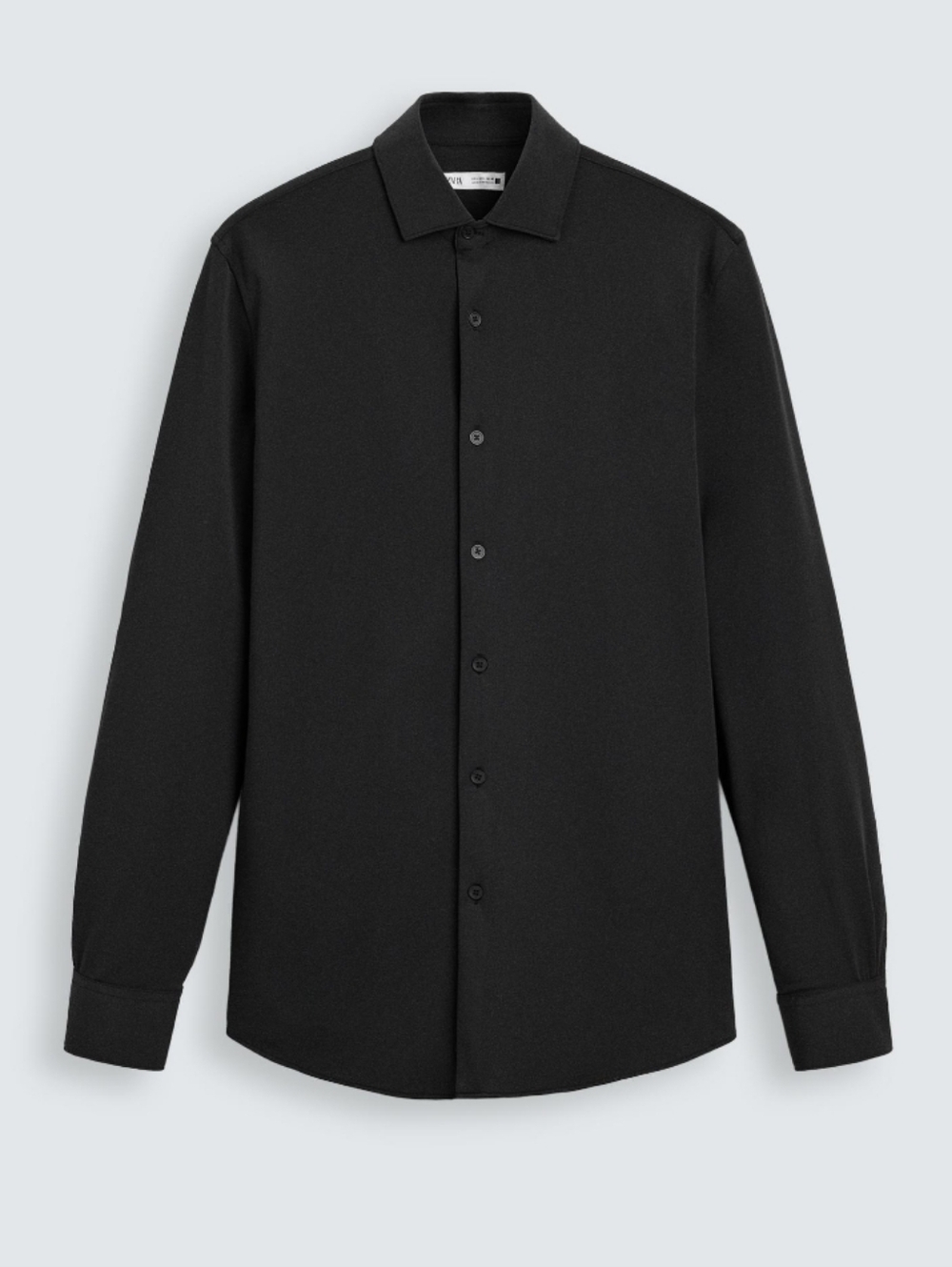 Zara Slim Fit Black Long-Sleeve Dress Shirt – XL